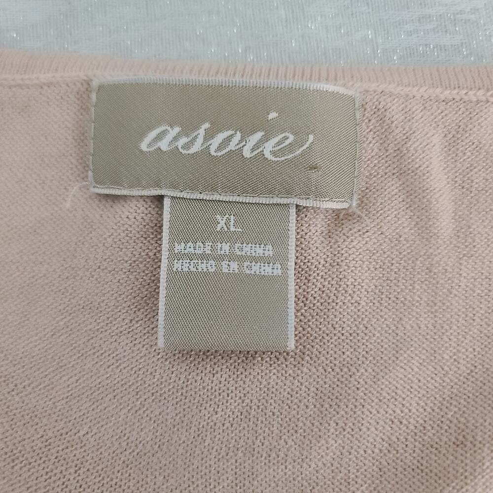 Minimalist luxe silk knit Asoie Y2K longline blush pink tank Size XL feminine - Picture 7 of 8